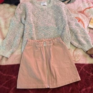 Pink Corduroy Skirt
